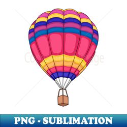 Hot air balloon cartoon illustration - Modern Sublimation PNG File - Unleash Your Creativity