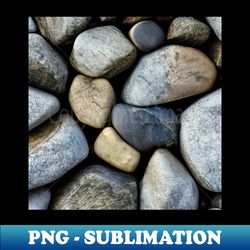 Closeup of a pile of stones and pebbles - PNG Transparent Sublimation Design - Unlock Vibrant Sublimation Designs