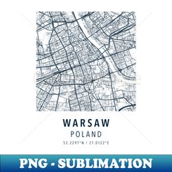 warsaw simple map - PNG Transparent Digital Download File for Sublimation - Instantly Transform Your Sublimation Projects