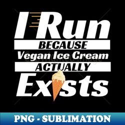 Vegan Ice Cream Loving Runner - Modern Sublimation PNG File - Perfect for Personalization
