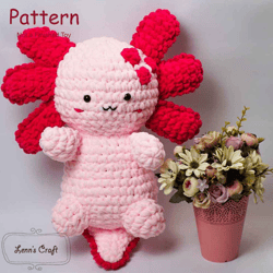 Axolotl chunky amigurumi crochet doll pattern