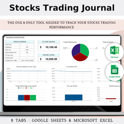 Stocks Trading Journal For Google Sheets And Excel Template