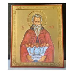 Saint Stylianos of Paphlagonia, Russian Orthodox Icon St Stylianos Protector of Children | Size: 5 1/4" x 4 1/2"