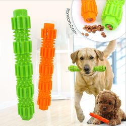 Aggressive Chewer Dog Toy: Treat-Dispensing Rubber Toy for Teeth Cleaning & Squeaky Fun 1