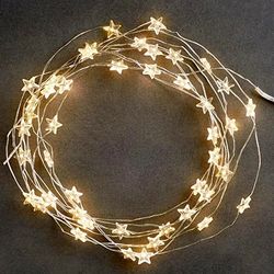2m 4m 6m Stars Fairy Lights Bedroom String Battery Adapter Christmas Garland Wedding Party Decoration Holiday