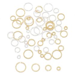 20Pcs Silver & 14K Gold Plated Brass Jump Rings for DIY Jewelry - Earrings, Bracelets, Necklaces
