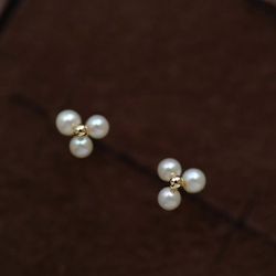 CANNER 925 Sterling Silver Flower-Shaped Pearl Stud Earrings: Sugarcube-Zircon Design for Elegant Women's Jewelry