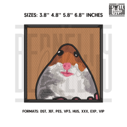 Mem Hamster Embroidery design file pes Mem Hamster em81