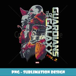 Marvel Guardians Of The Galaxy Distressed Side Portrait - Vintage Sublimation PNG Download