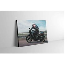 Captain America Riding Motorcycle Canvas Print Wall Art Marvel Comics Avengers Poster Artwork Painting Gift Wall Decor