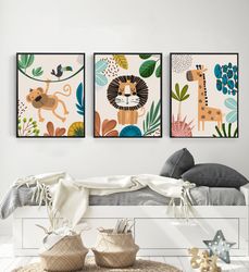 Boho nursery decor - Baby Boy Nursery - Safari Nursery decor - Nursery prints - Nursery wall prints - Nursery wall art -