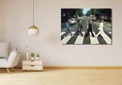 Beatles Ready To Hang Canvas, The Beatles Canvas Print Art, Music Band Wall Decor, 60s Music Canvas Wall Art, Band Decor