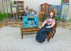 Puppet theater . 1:12. Two sizes. miniature dollhouse.