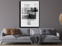 Abstract Monochrome Triptych,Contemporary Art, Modern Home Decor, Abstract Painting, Geometric Art, Brushstroke Art, Gal