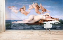 The Birth of Venus Wall Art, Venus Wallpaper, Angel Wall Poster, 3D Wall Mural, Self Adhesive Paper, Papercraft 3D, Gift