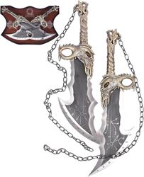 God of War Sword Kratos Sword Chaos Blade Swords 1:1 Cosplay Prop Blades of Chaos Metal Swords 21inch Halloween Cosplay