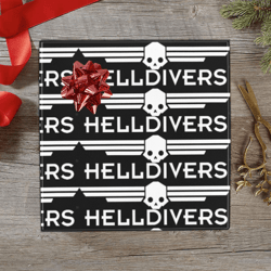 helldivers game gift wrapping paper