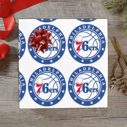 philadelphia 76ers gift wrapping paper