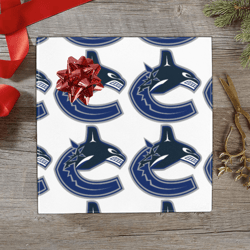 vancouver canucks gift wrapping paper