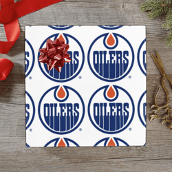 edmonton oilers gift wrapping paper