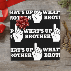 sketch what's up brother gift wrapping paper