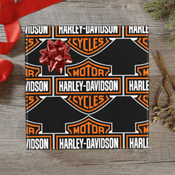 harley davidson gift wrapping paper