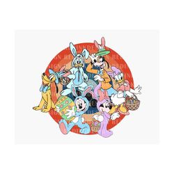 Happy Easter Day SVG, Mouse And Friends Easter Day Svg, Bunny Mouse And Friend Svg, Bunny Svg