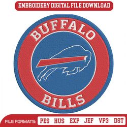 Circle Buffalo Bills Embroidery Designs File, Bills Buffalo