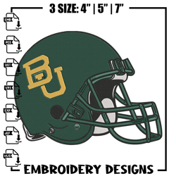 Baylor University logo embroidery design, NCAA embroidery,Sport embroidery, Logo sport embroidery, E336