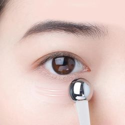 1pc Eye Roller Massage Stick Eye Cream Applicator Cosmetic Spatula Anti Wrinkle Facial Spoon Gold Alloy Face Eye roller