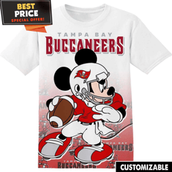 NFL Tampa Bay Buccaneers Mickey TShirt, NFL Graphic Tee for Men, Women, and Kids  Best Personalized Gift  Unique Gifts I