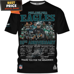 Philadelphia Eagles 80th Anniversary Champion Team Signed TShirt, Eagle Fan Gifts  Best Personalized Gift  Unique Gifts