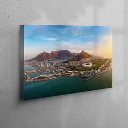 Canvas Art, Canvas Decor, Large Wall Art, Table Mountain National Park, View 3D Canvas, City Landscape Artwork, National