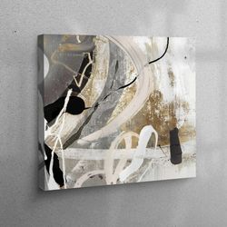 canvas home decor, large canvas, 3d wall art, modern abstract wall art, modern wall art, gold canvas, gray and gold canv