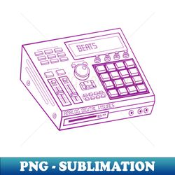Beat Maker Violet Lines Analog  Music - Unique Sublimation PNG Download - Instantly Transform Your Sublimation Projects
