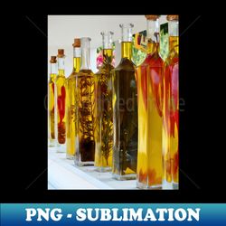 Olive Oil Bottles - High-Resolution PNG Sublimation File - Perfect for Personalization