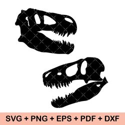 Dinosaur skull svg, Trex svg, cutting file,  Dinosaur Trex svg, Dinosaur skeleton svg file
