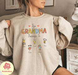 personalize grandma gift sweatshirt, custom grandma grandchildren gift, nana sweater, gift for grandmother, mothers day