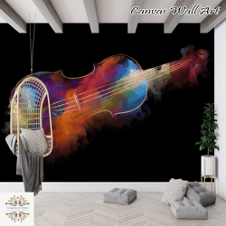 violinist for gift wall mural, music room wall poster, abstract violin wall mural, colorful violin wall print, abstract