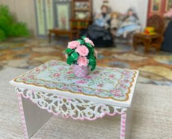 Flower in a flowerpot. miniature dollhouse. 1:12. Plant for a doll. Flowers for a doll.