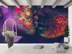 3d wall paper, decals for walls, paper wall art, gift for the home, wall paper, abstract wall mural, erotic wall decals,