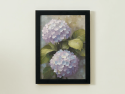 AI-generated art |Impasto painting purple flower |Hydrangea in Impasto style | Impasto picture | Digital download