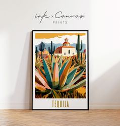 Tequila Mexico Travel Poster Mexican Art Maximal Decor Mexico Art Mexican Decor Mid Century Modern Wall Art Eclectic Dec