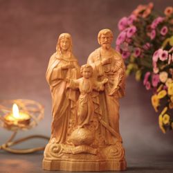 Holy Family Jesus- Virgin Mary- St Joseph Christian Sculpture Christian Art Home Decor and Gifts Religious Icons of Sain