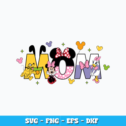 Mom Minnie and friends Svg, Disney family svg, cartoon svg, logo design svg, digital file svg, Instant download.