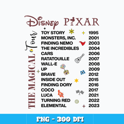 Disney pixar png, The Magical tour png, Disney vacation png, logo design png, digital file, Instant download.