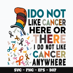Dr seuss I do not like cancer Svg, Dr seuss svg, dr seuss cartoon svg, Svg design, cartoon svg, Instant download.
