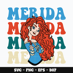 Merida disney princess Svg, Disney Princess svg, Disney svg, Svg design, cartoon svg, Instant download.