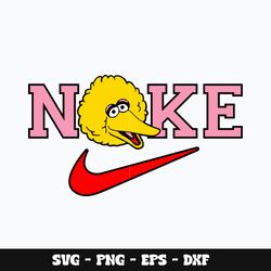 Nike Big Bird Svg, Sesame Street svg, Nike logo svg, Svg design, Brand svg, Instant download.