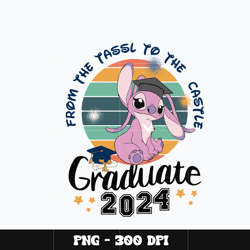 Angel graduate 2024 Png, Stitch Png, Digital file png, cartoon Png, Disney Png, Instant download.